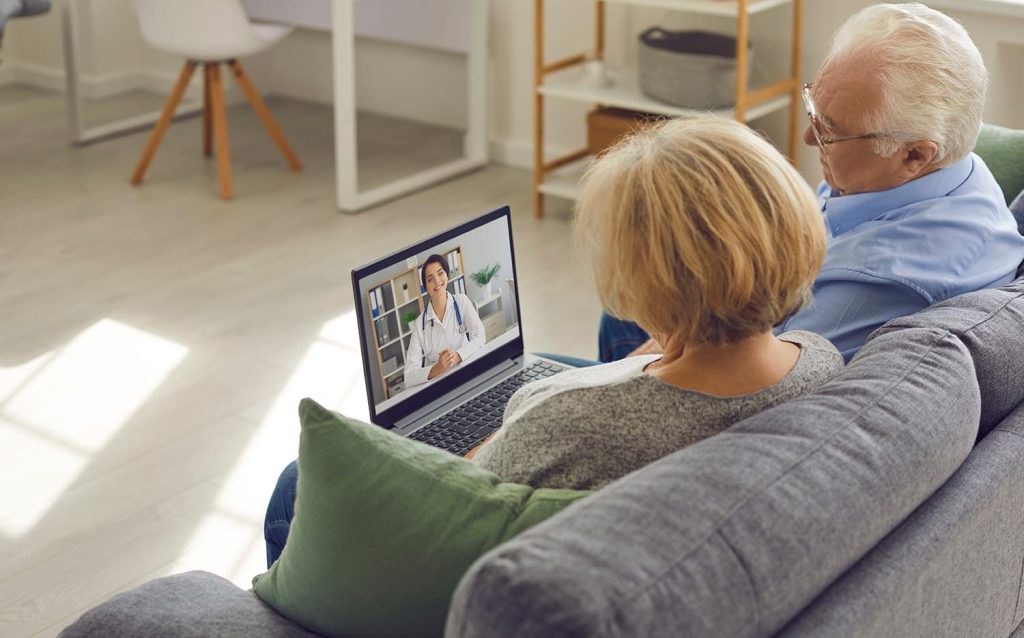 telemedicine with telehealth makes homecare easy healthcare home visit phone medicine